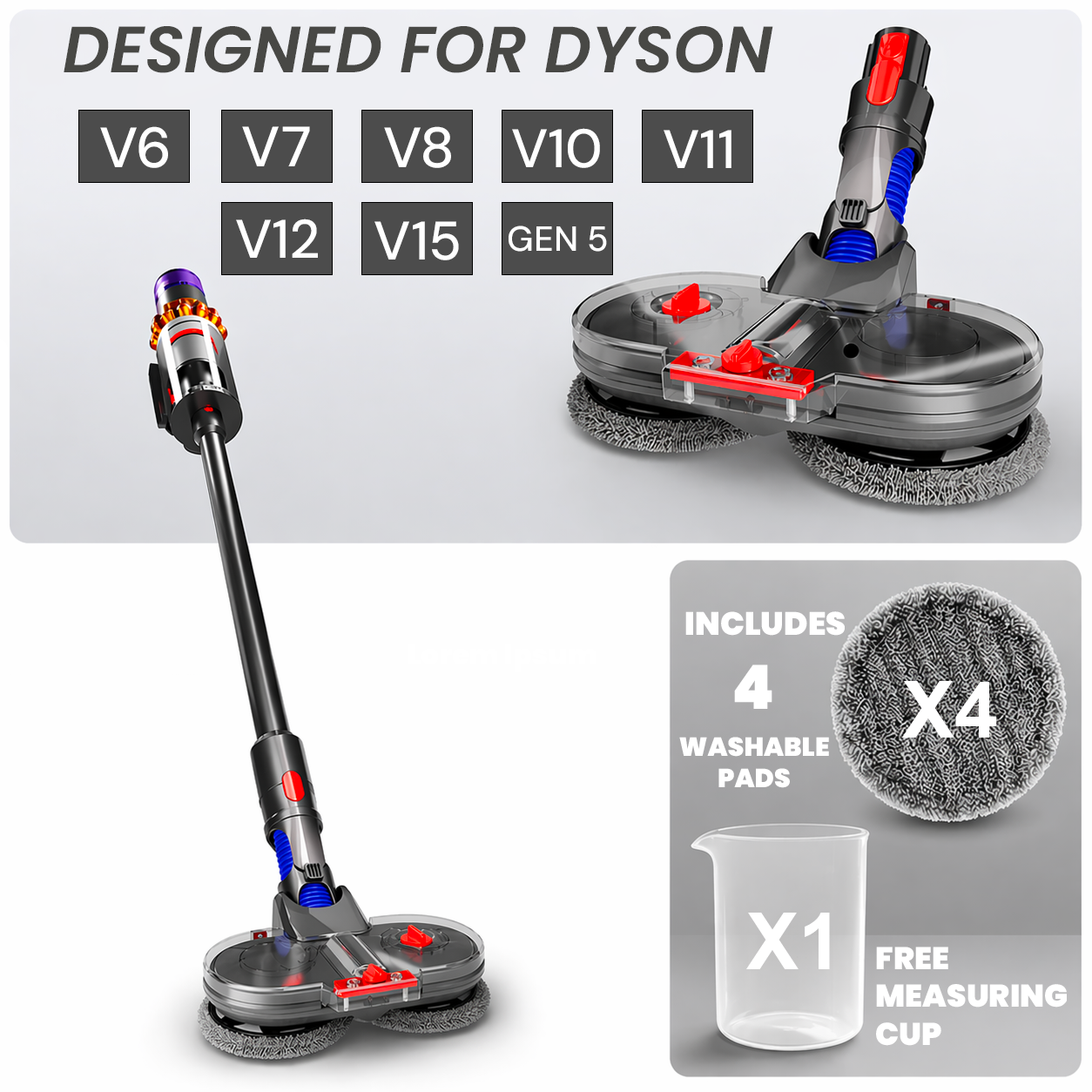 Drwash compatible with your Dyson (V6 to V15)